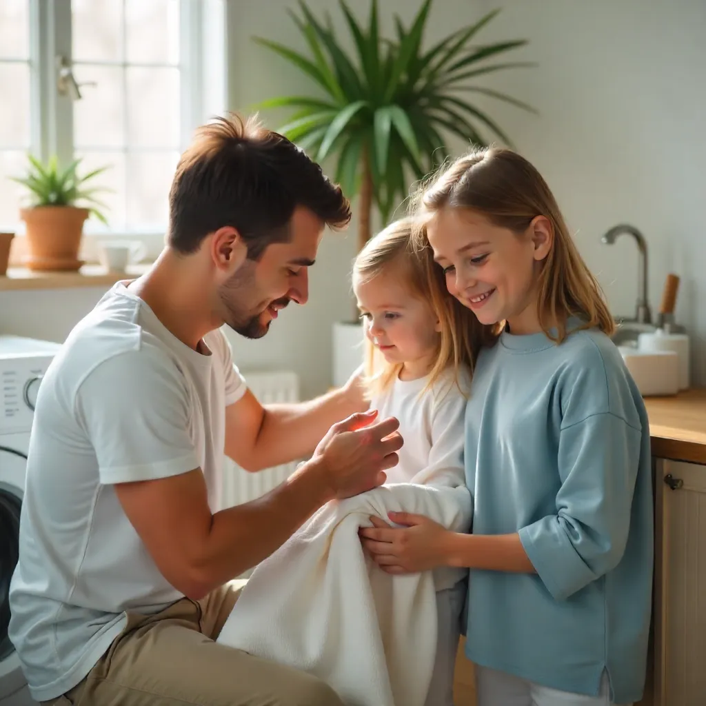 Natural washing technique illustration